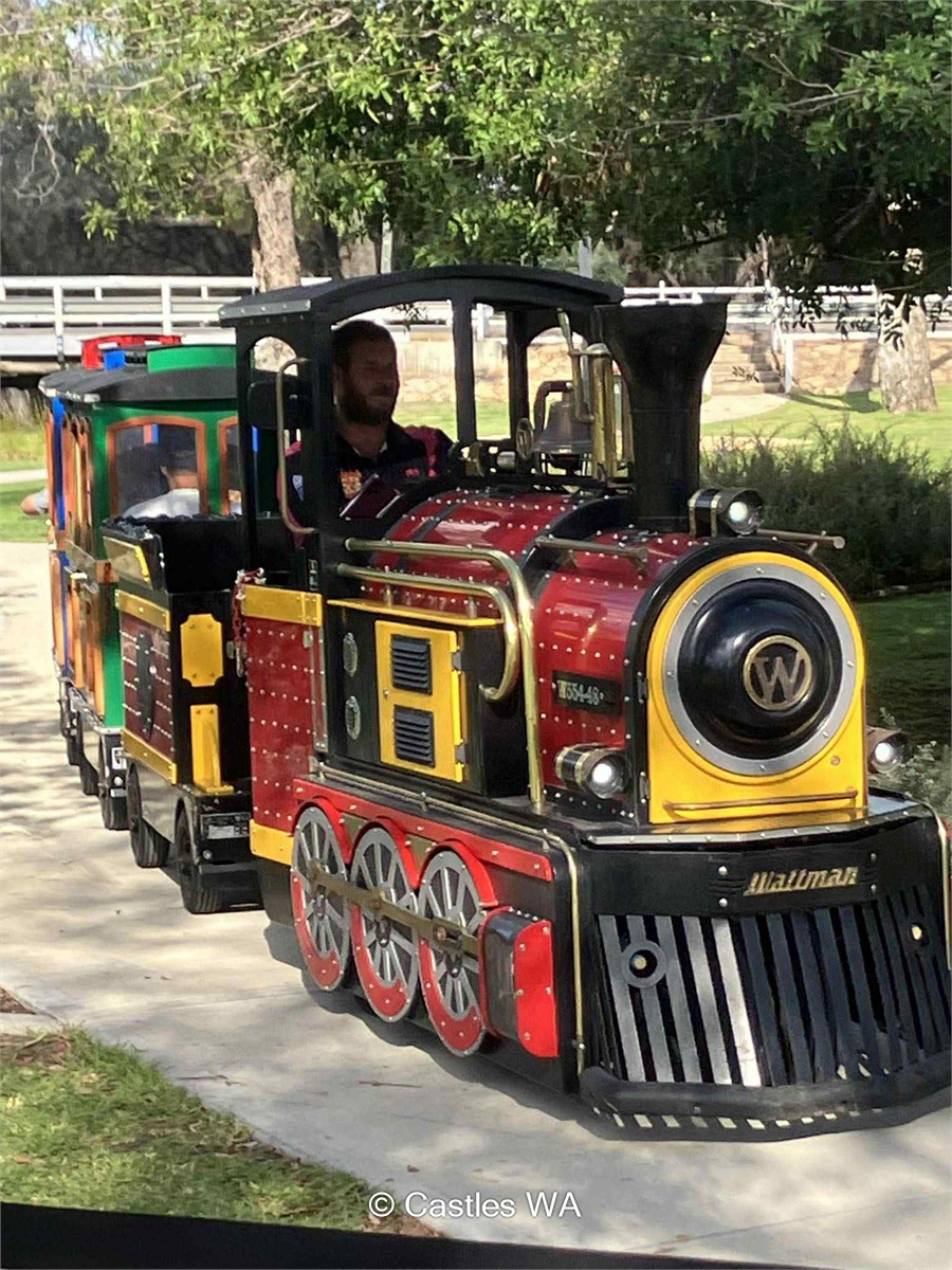 Mini Trackless Train and Carriages - Bouncy Castle Hire and Water ...